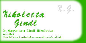 nikoletta gindl business card